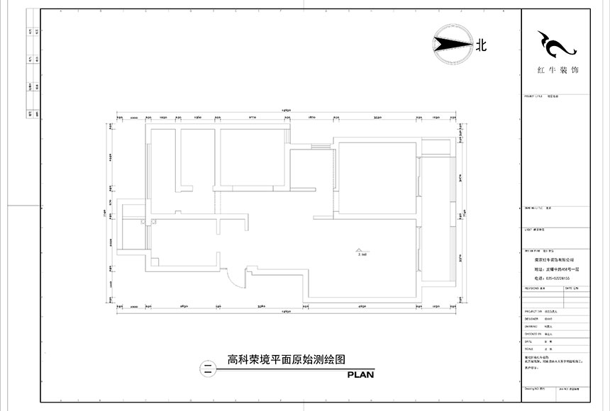 860x580_陶陽-高科榮境-95㎡-北歐風格_平麵原始（shǐ）測（cè）繪圖