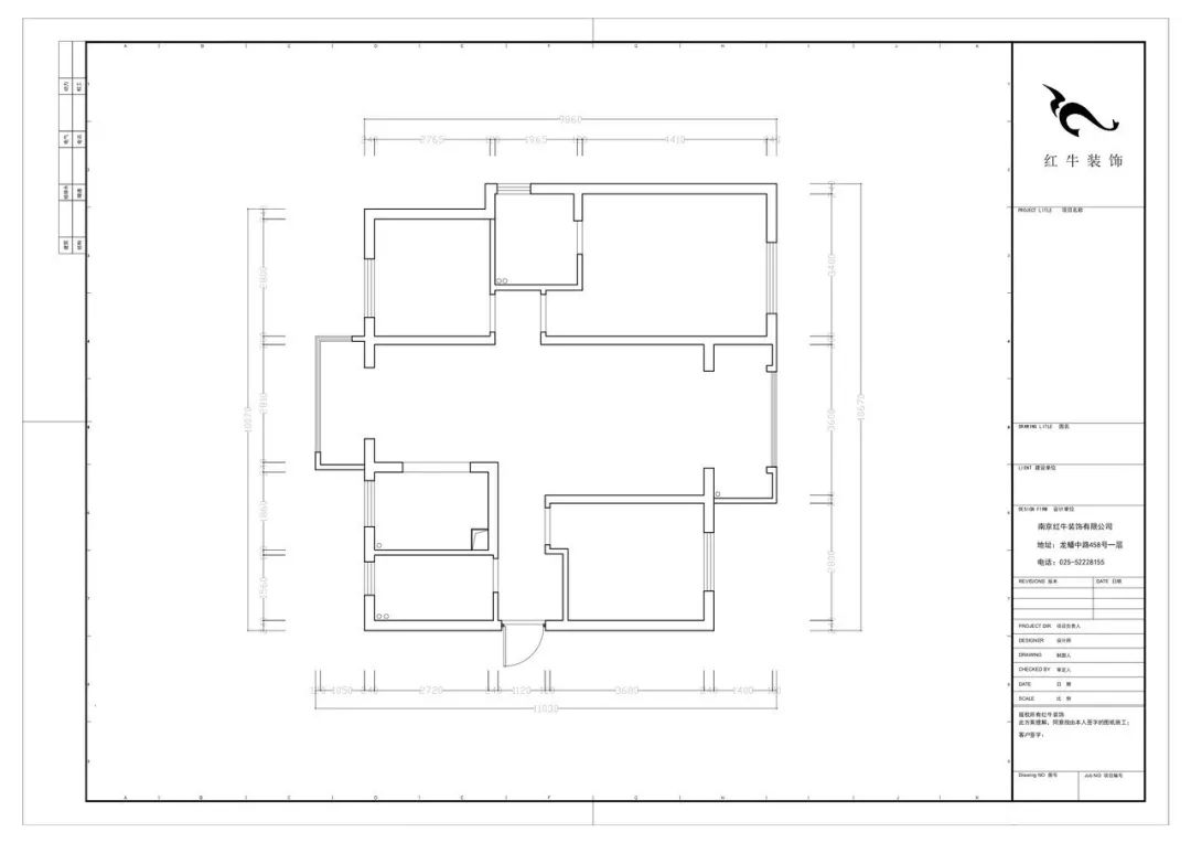 115㎡--保利國際社區戶型解析01戶型分析_原始結構圖