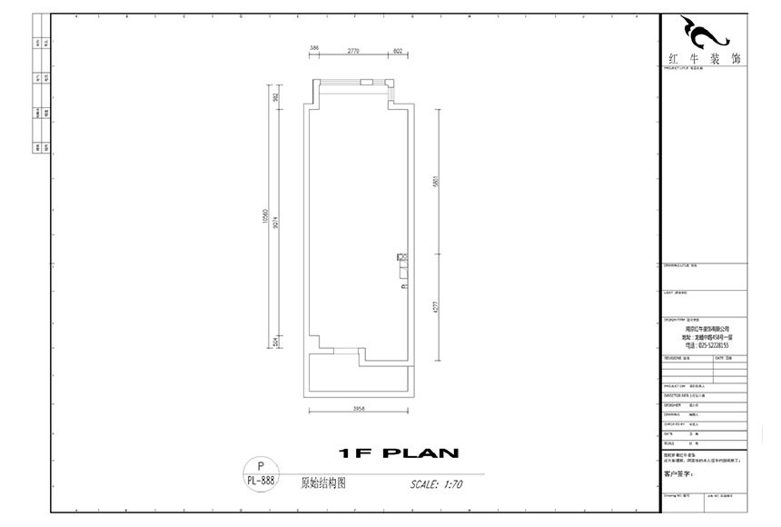 吳波_明發銀河城1-407-40㎡挑高-現代風格00原始結構圖