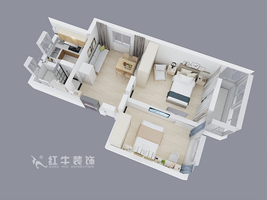 餘瑋_新莊53號11-201-93㎡-現代風格_2室2廳1衛（舊房改造）_定製家￥110061_全包11