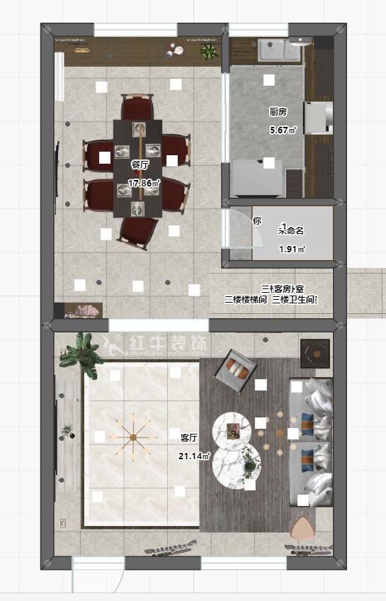 陸利民_香地美舍602-156㎡-新中式風格_5室2廳3衛（新房裝修）_定製家￥208000_全包25萬00_09一（yī）樓彩平圖