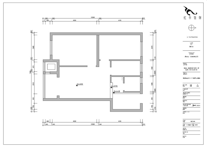 朱（zhū）明琪_紫楊佳園24-3-910-87㎡-現代簡（jiǎn）約風格_2室（shì）2廳（tīng）1衛（新（xīn）房裝修（xiū））_成（chéng）品家￥120000_全包10萬00_01原始結構圖