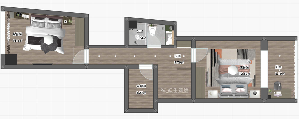 陸利民｜聖（shèng）淘沙（shā）6-711-120㎡-現代風（fēng）格｜複式｜2室2廳2衛｜新房裝修｜定製家￥162600｜全包16