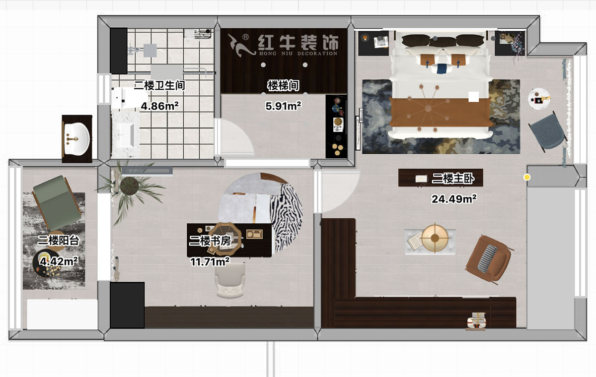 顧娟｜仙林首望城5-1102-120㎡-簡美風格｜3室2廳2衛｜新房裝修｜定製家（jiā）￥168000｜全包18萬｜00_09二（èr）樓（lóu）平麵彩圖