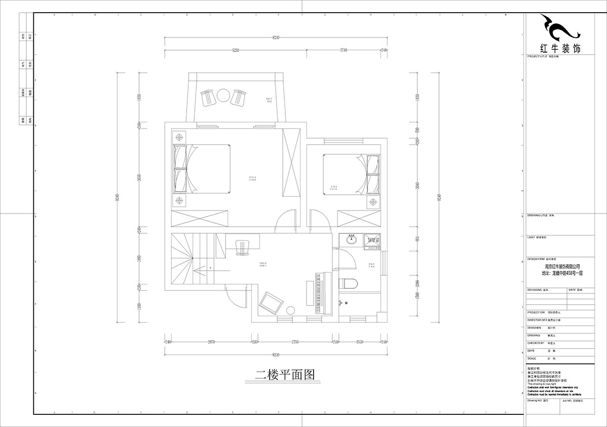 孟憲濤｜養龍（lóng）山莊D-11B-120㎡-現代簡約風格｜3室2廳2衛｜老房裝修｜定製家｜全包14萬｜00_04二樓平（píng）麵圖