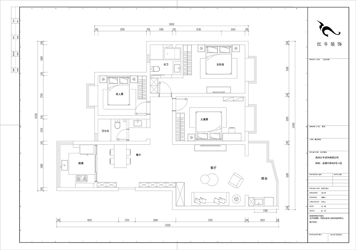 陸利民（mín）｜楓丹白露城市花園32-301-126㎡-現代簡約風格｜3室2廳（tīng）2衛｜舊房裝修｜半包9萬｜00_02平（píng）麵布置圖