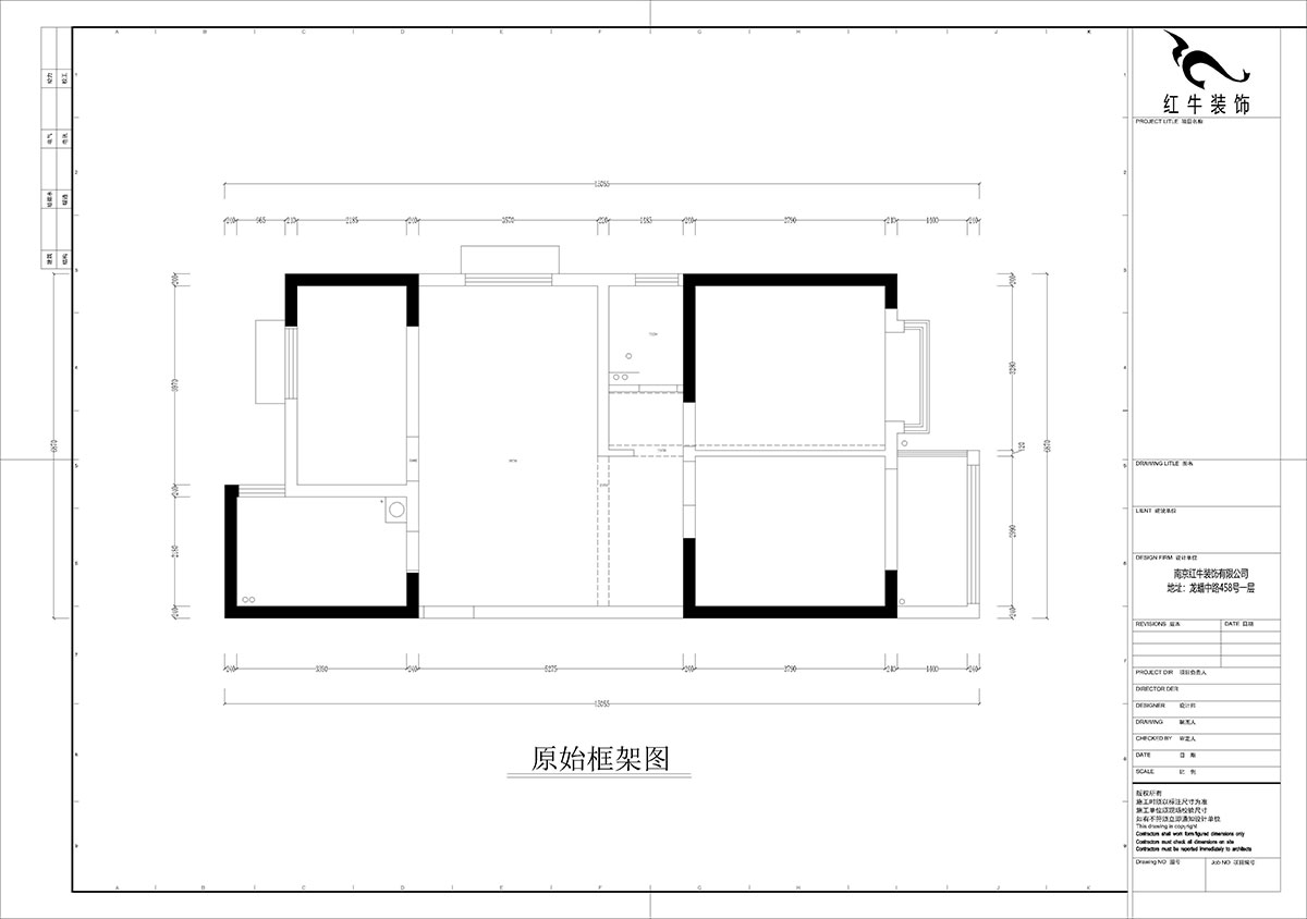 孟憲濤｜觀（guān）泓雅苑A區6-2101-115㎡-法式南洋複古風格｜3室1廳2衛｜新房裝修（xiū）｜定製家｜全包16萬｜00_01原始框架圖